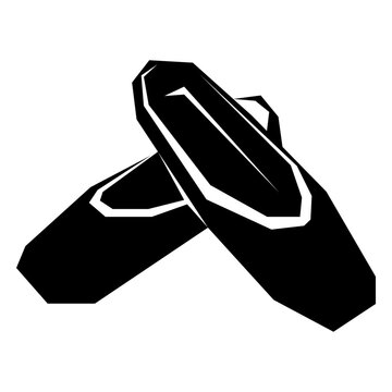 Ballet pointe shoe silhouette