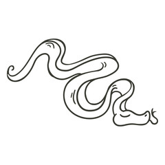 Fototapeta premium Stylish snake character sleeps