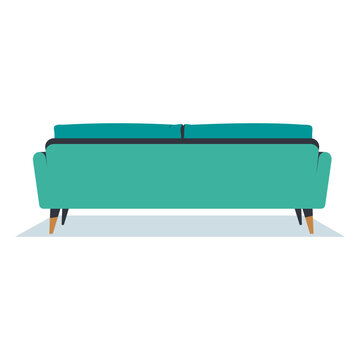 Three seater sofa back view flat