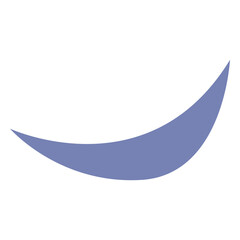 Minimalist blue crescent moon © Vexels