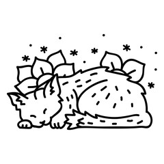 A cat taking the nap © Vexels