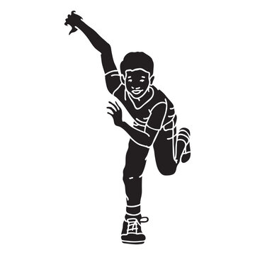 Boy dancing cut out smiling
