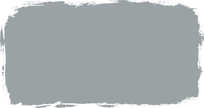 Gray paint swatch with rough edges on white background