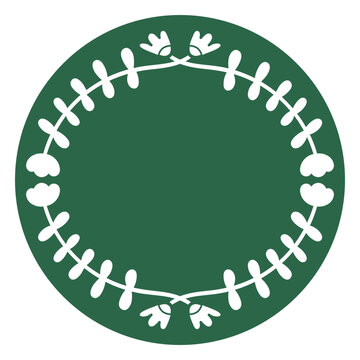 Circle frame cut out fowers