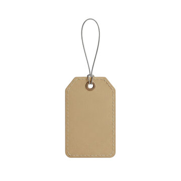 Brown kraft paper tag with string attached for packaging or labeling