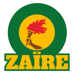 Fototapeta premium Zaire soccer team flag