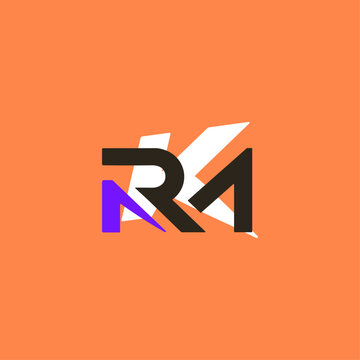 Letter Rkm, Rmk monogram icon logo flat vector design