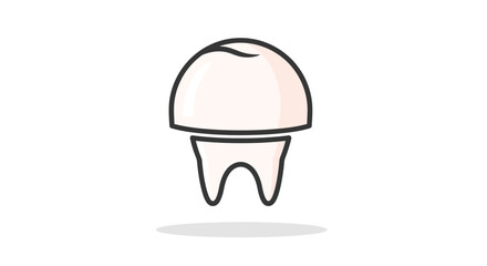 Fototapeta premium a cartoon drawing of a tooth.