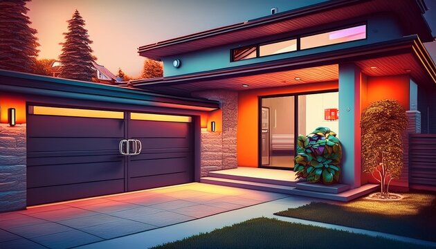 automatic wireless home garage door hand using controller generative ai