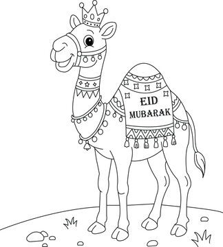 eid mobarok coloring page for kids