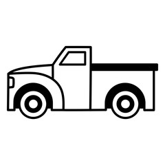 Classic pickup truck outline graphic design © Vexels
