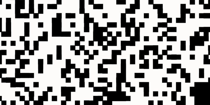Abstract Black Square Halftone Pattern on White Background