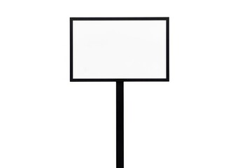 Fototapeta premium Minimalist blank signboard awaiting a message isolated on white background