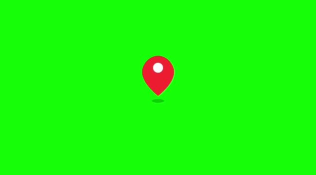 Red pin drop animation