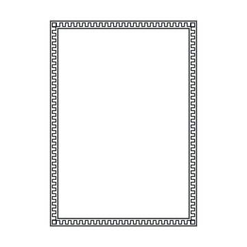 Minimal square Greek border frame featuring clean geometric decorative patterns for elegant modern and classic design projects.