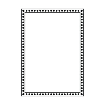 Decorative dotted Greek rectangle frame featuring minimal geometric ornament styling for modern layouts and luxury templates.