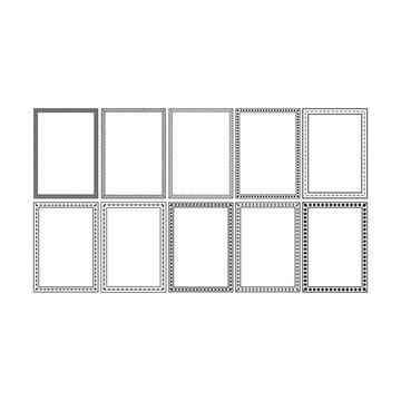 Greek Motif Rectangle Frame Set Decorative Geometric Border Collection