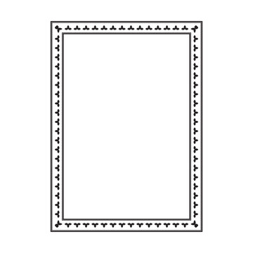 Elegant floral dot Greek frame featuring ornamental decorative motifs for invitations, branding, scrapbook, and printable designs.