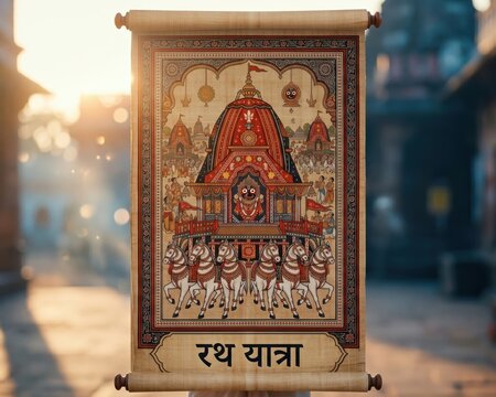 Pattachitra Rath Yatra Painting &ndash; Traditional Odisha Folk Art