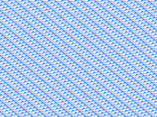 Overlapping Scale Pattern Bold Geometric Repeat Wallpaper © iushakovsky