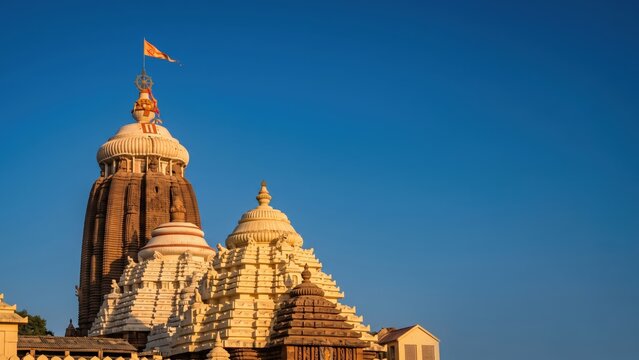 Jagannath Temple Puri Spire &ndash; Clean Sky Copy Space