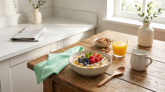 Nutritious breakfast food for wellness and healthy living