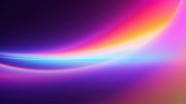 Colorful flowing light wave in soft gradient style on dark background expressing futuristic motion dynamic energy