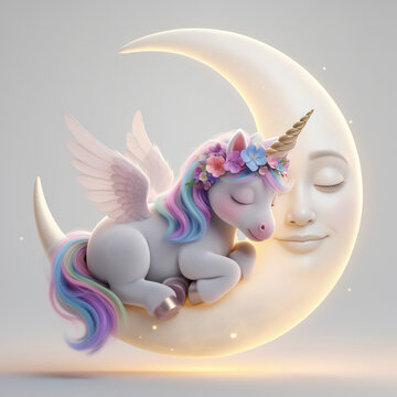caballo, unicornio, pegaso, animal, luna, noche, dibujos animados, vector, cielo, estrella, ilustraci&oacute;n, navida, espacio, vacaciones, beb&eacute;, arte, amor, ni&ntilde;o, aborto, ensue&ntilde;o, alumbrado, duende