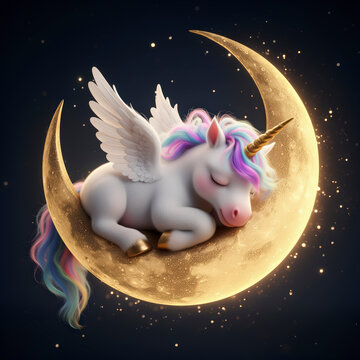 caballo, unicornio, pegaso, animal, luna, noche, dibujos animados, vector, cielo, estrella, ilustraci&oacute;n, navida, espacio, vacaciones, beb&eacute;, arte, amor, ni&ntilde;o, aborto, ensue&ntilde;o, alumbrado, duende