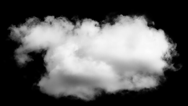 Fluffy white cumulus cloud floating in the vast atmosphere captured in a sharp high quality photo 