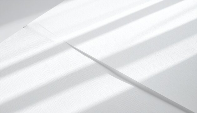 Minimalist White Background with Tropical Leaf Shadows &ndash; Clean Product Display Platform with Elegant Sunbeams
