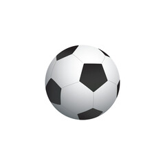 Fototapeta premium A vector illustration of a soccer ball placed on a plain white background