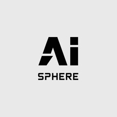 Fototapeta premium Monospaced AI logo with square letters – Great for minimalist programming blogs, software engineering, or technical documentation.