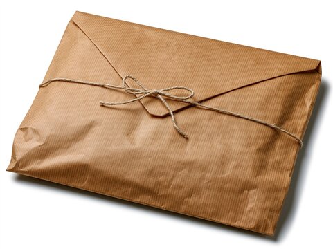 Brown Envelope with String Bow