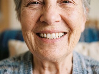 Fototapeta premium Uma senhora sorrindo