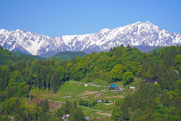 小川村から眺めた北アルプス © sunftaka77