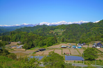 小川村から眺めた北アルプス © sunftaka77