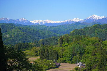 小川村から眺めた北アルプス © sunftaka77