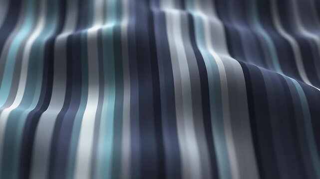 Abstract flowing striped fabric moving under soft light.