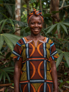 Portrait of Maroon Woman in Traditional Pangi