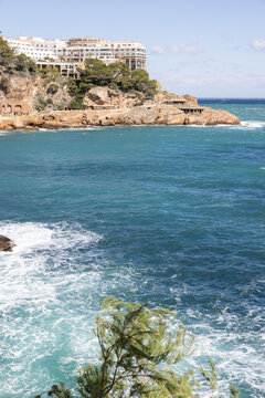 landscape views of costa brava along the sea in Spain on a sunny day