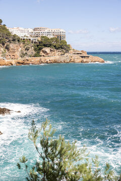 landscape views of costa brava along the sea in Spain on a sunny day