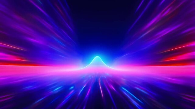 4K Ultra HD footage of a multiverse celebration media event showcasing a neon cosmic light explosion, vibrant hyper drive speed lines, and futuristic interdimensional travel motion graphics.