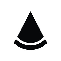 Fototapeta premium A simple black and white illustration of a slice of watermelon.