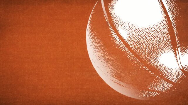 colorless basketball loop motion rotating