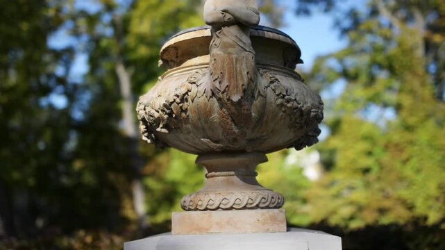 Sculptures in park of Wilanow Palace, Warsaw
