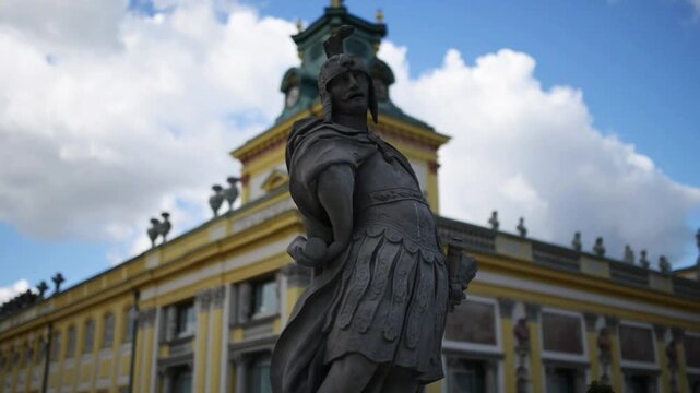 Sculptures in park of Wilanow Palace, Warsaw