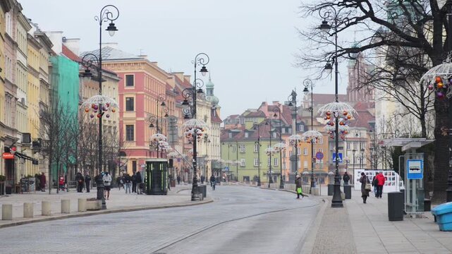 Krakowskie Przedmiescie in Warsaw, Poland