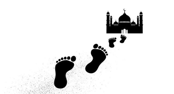 Footprints Leading to Royal Crown Concept Vector