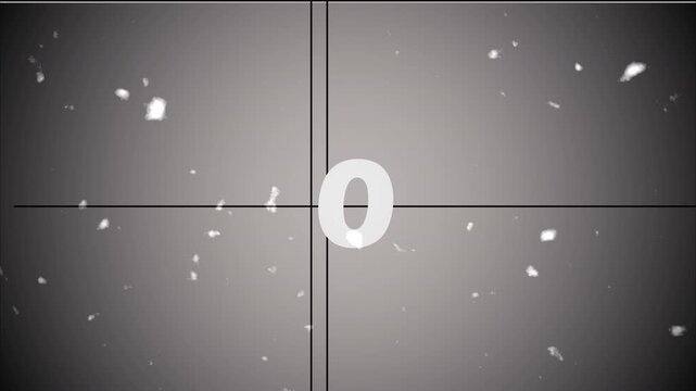 5 to 0 timer animation. Countdown timer from 5 to 0 seconds real time. 4k animation